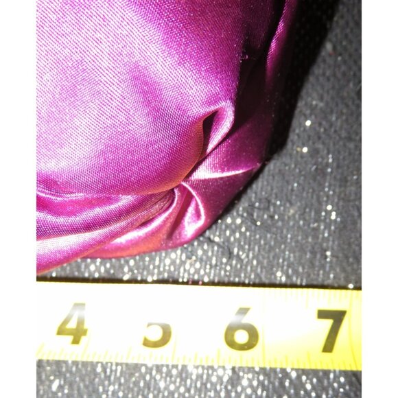 Elliott Lucca Fuchsia Pink Satin Intricate Rhinestone Beaded Handle evening bag - Picture 6 of 8